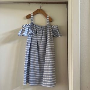 Janie and Jack, cotton blue and white striped dress